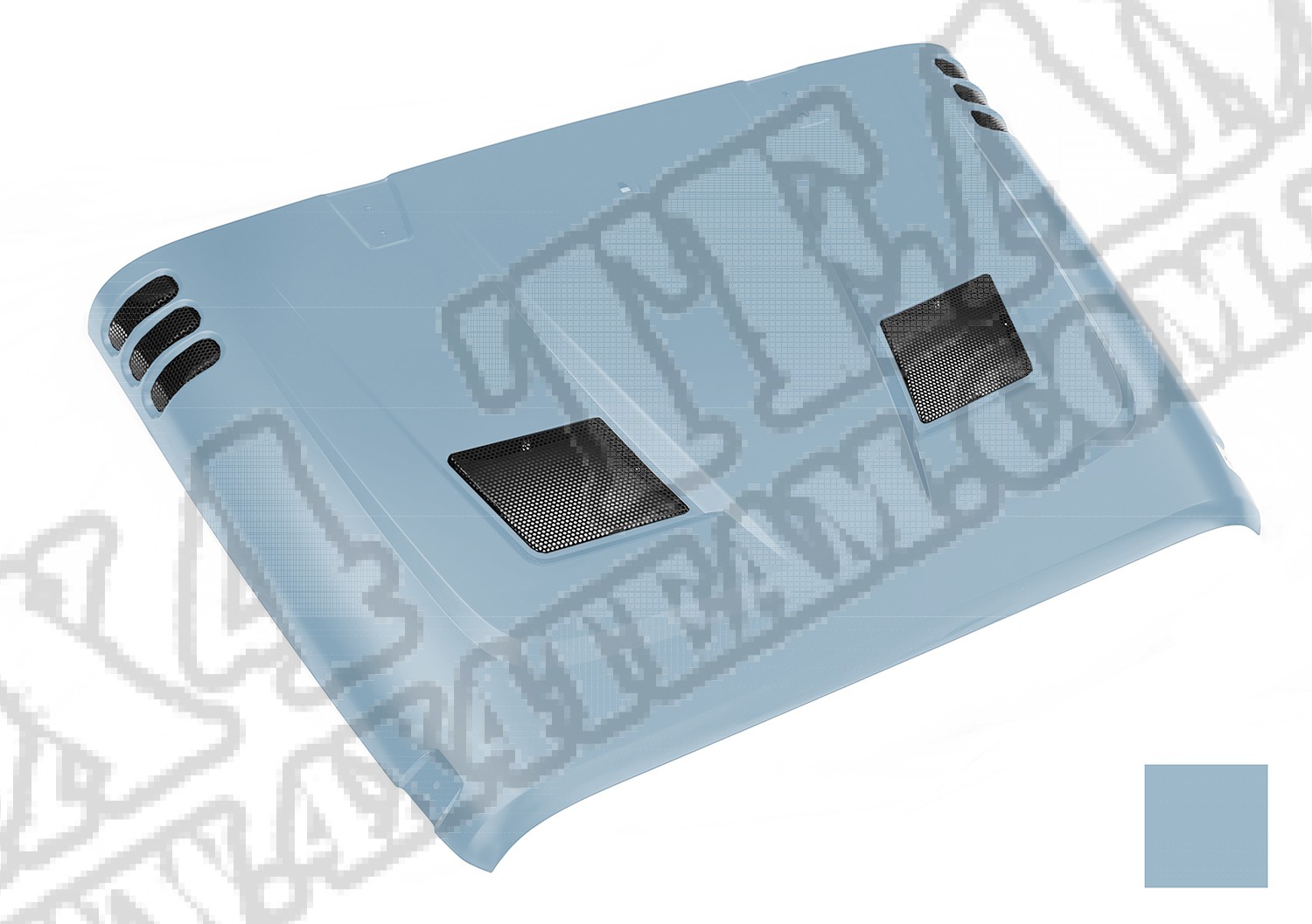 Performance Vented Hood, painted PBA code. (Winter Chill) 07-14 JK.