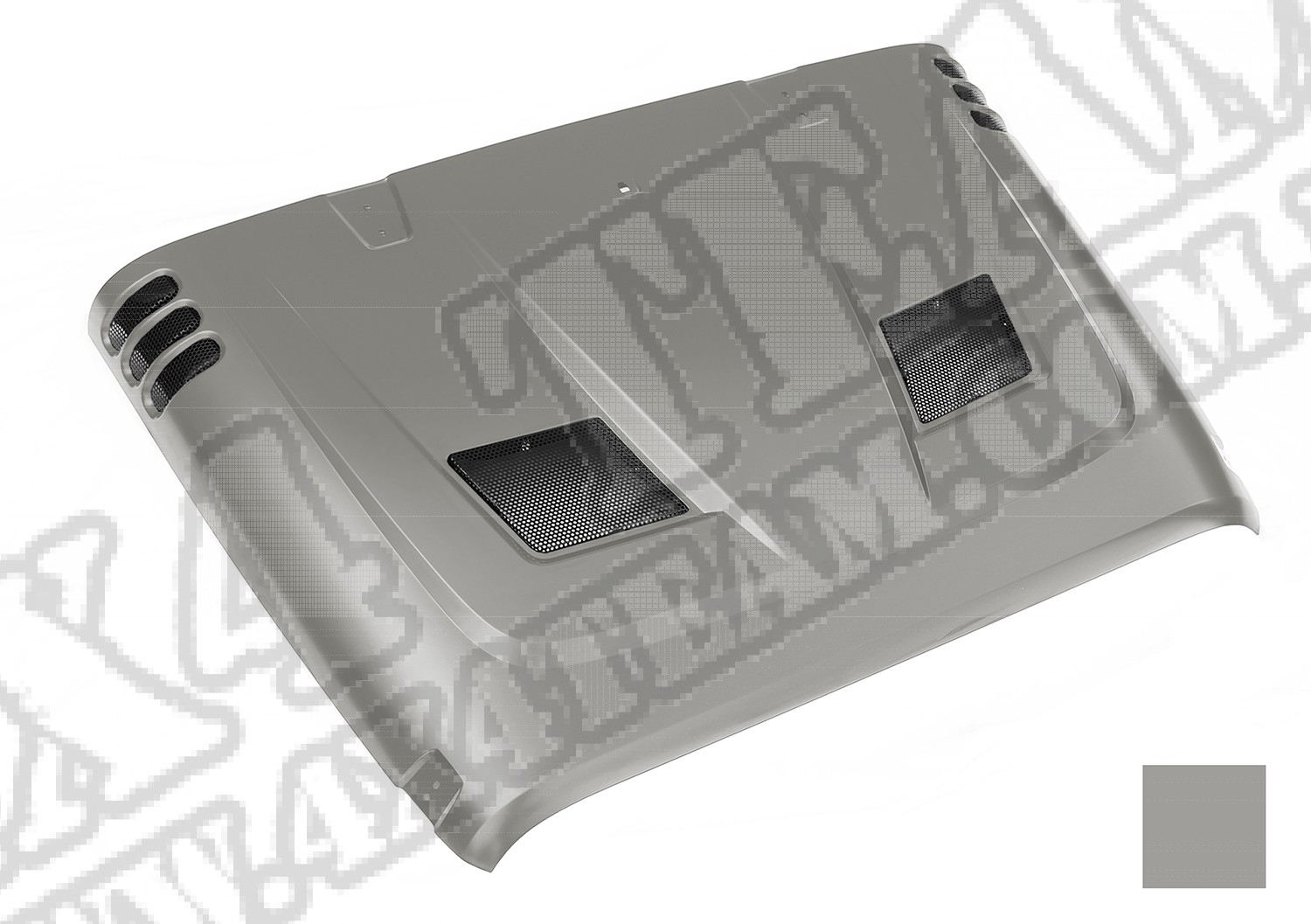 Performance Vented Hood, painted PDA code. (Light Graystone) 07-14 JK