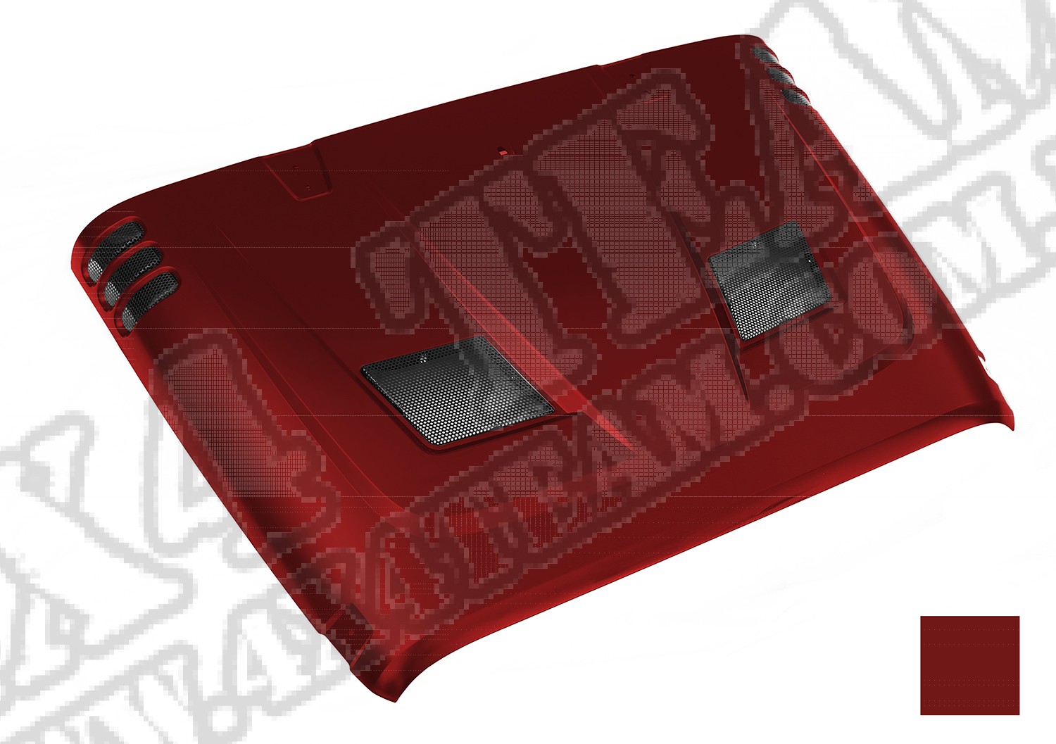 Performance Vented Hood, painted PEM code. (Red Rock Crystal) 07-14 JK