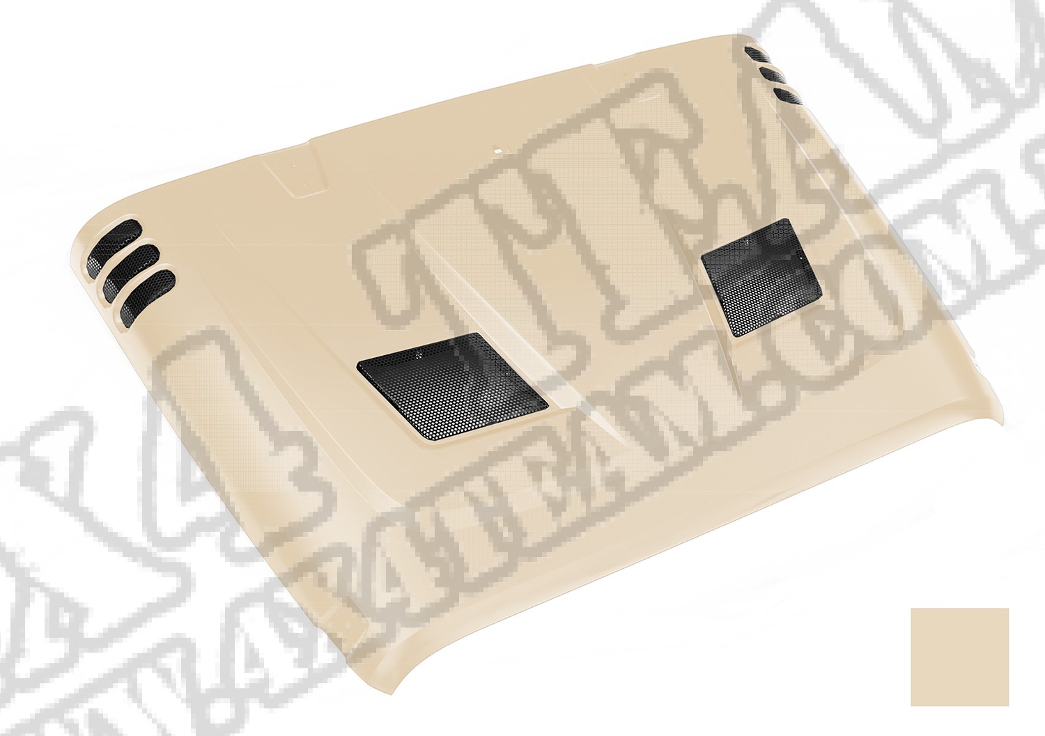 Performance Vented Hood, painted PFD code. (Sahara Tan) 07-14 JK.
