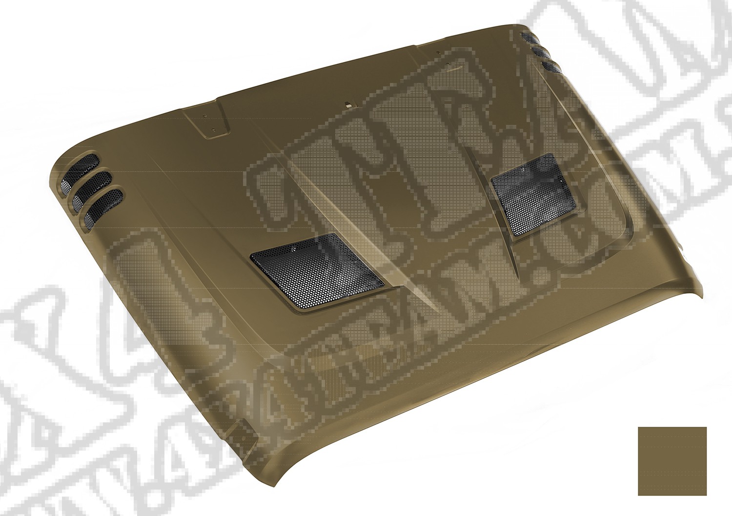 Performance Vented Hood, painted PGH code. (Commando Green) 07-14 JK