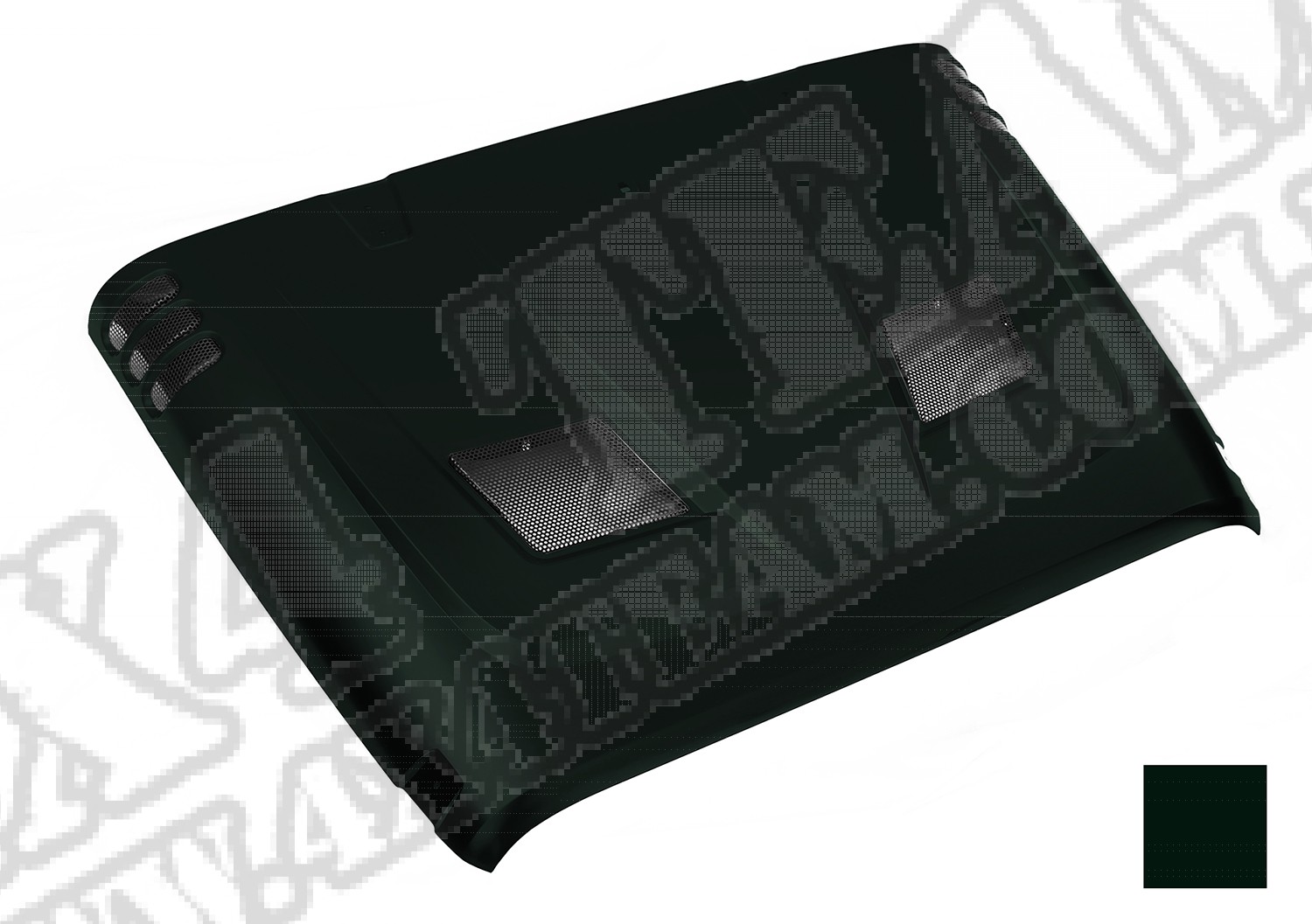 Performance Vented Hood, painted PGZ code. (Blk Forrest Green)07-14 JK