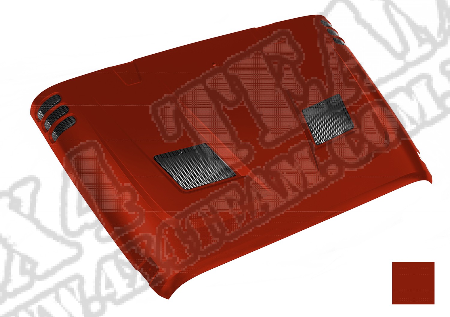 Performance Vented Hood, painted PLB code. (Copperhead Pearl) 07-14 JK