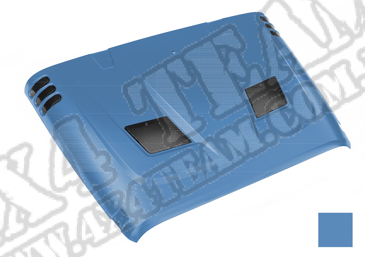 Performance Vented Hood, painted PQD code. (Surf Blue Pearl) 07-14 JK.