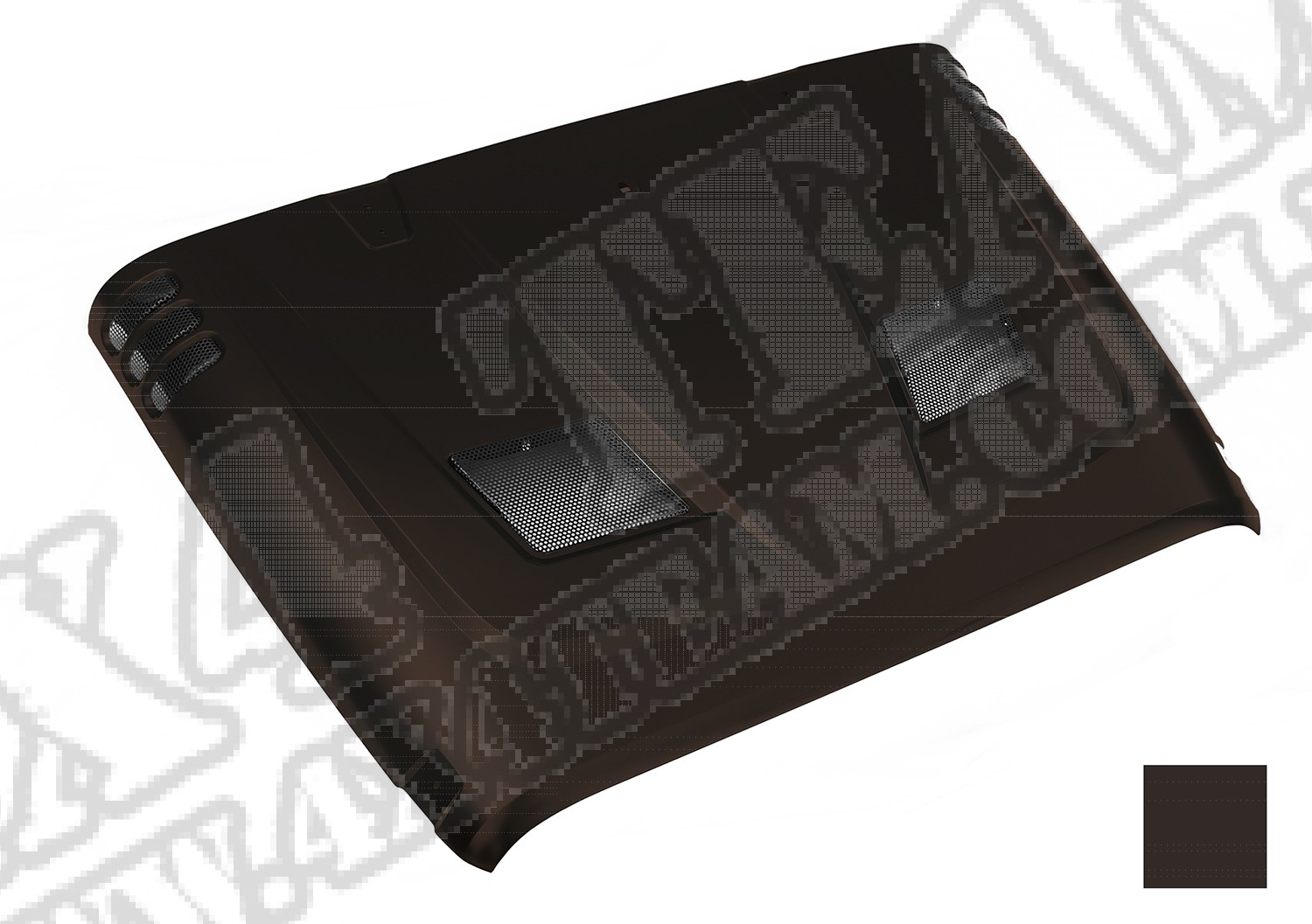Performance Vented Hood, painted PTW code. (Rugged Brown) 07-14 JK.