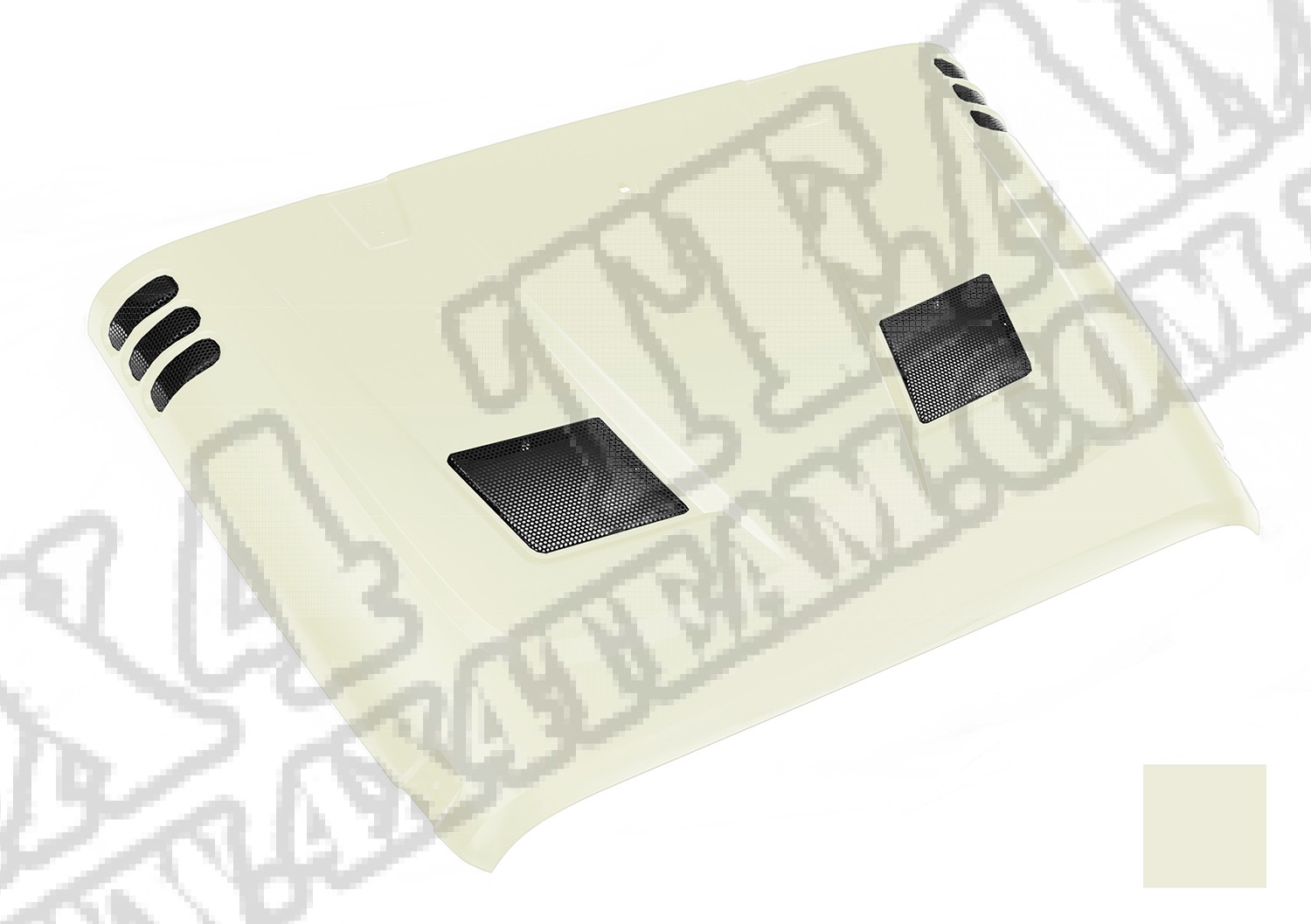 Performance Vented Hood, painted PW1 code. (Stone) 07-14 JK.