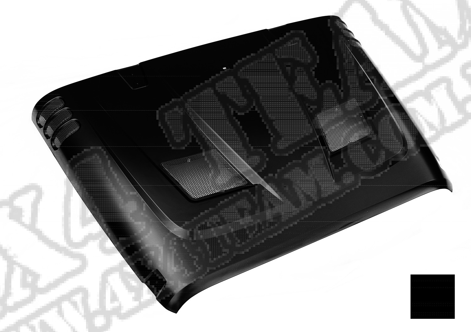 Performance Vented Hood, painted PX8 code. (Black) 07-14 JK.