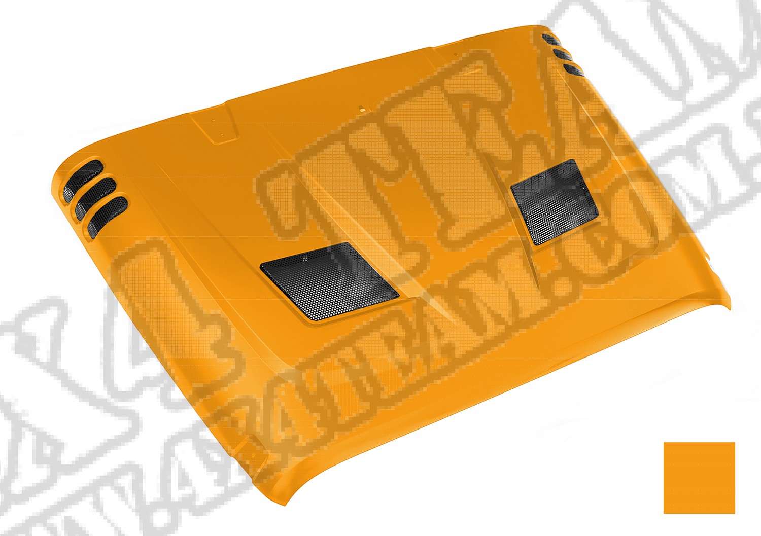 Performance Vented Hood, painted PY5 code. (Dozer) 07-14 JK.