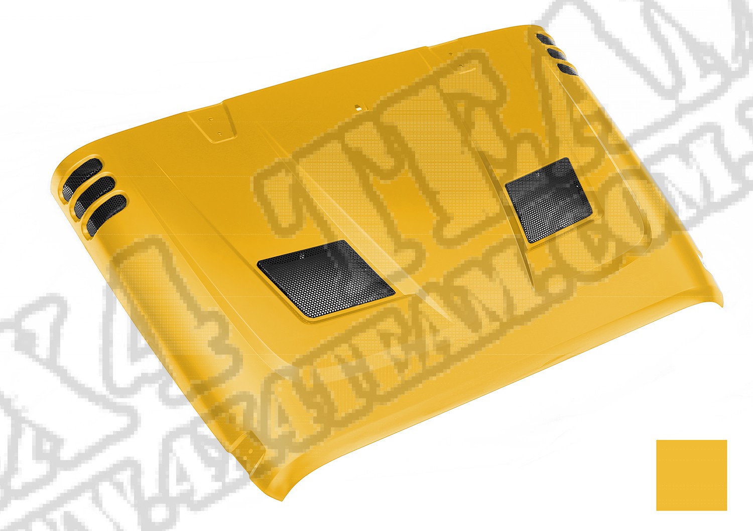 Performance Vented Hood, painted PYB code. (Detonator Yellow) 07-14 JK