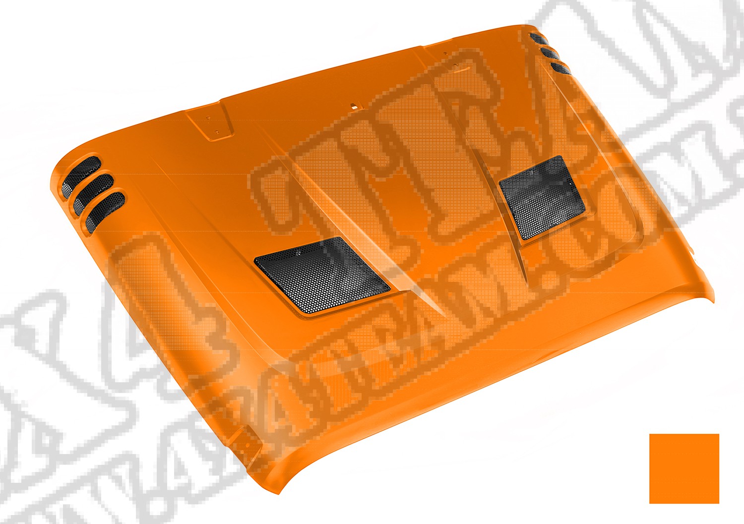 Performance Vented Hood, painted PYC code. (Amp'd) 07-14 JK.