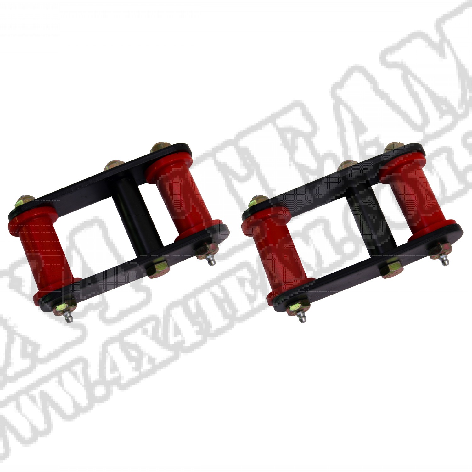 Suspension Leaf Spring Shackle Kit, HD, Greaseable; 55-75 Jeep CJ