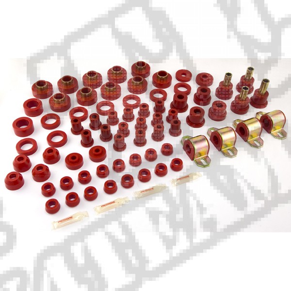 Suspension Bushing Kit, Polyurethane, Red; 80-86 Jeep CJ