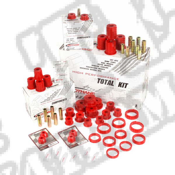 Suspension Bushing Kit, Polyurethane, Red; 84-01 Jeep Cherokee XJ