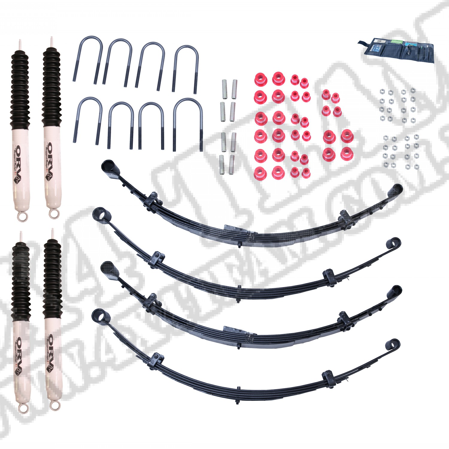 Suspension Lift Kit, 4 Inch, Shocks; 76-86 Jeep CJ5/CJ7/CJ8 Scrambler