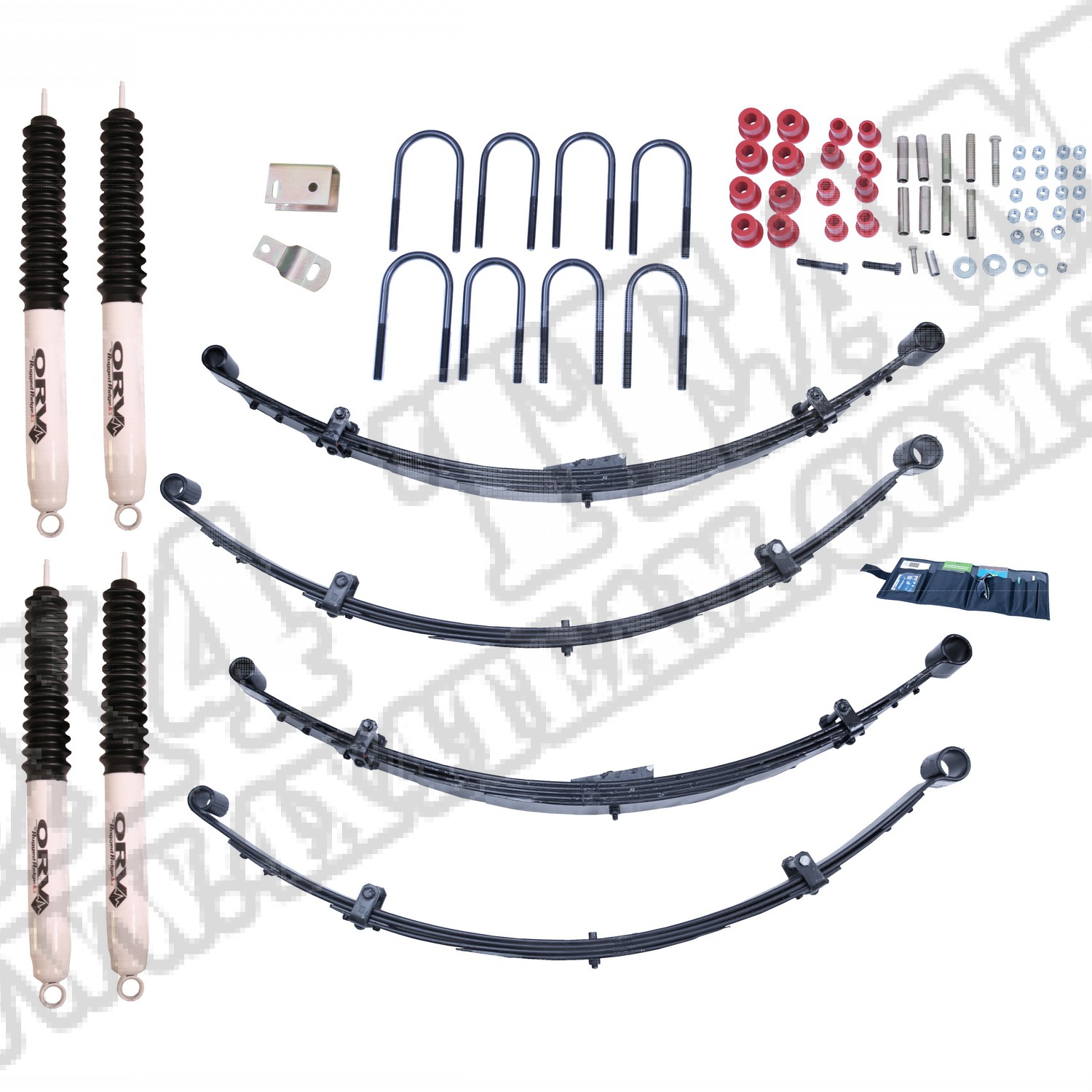 Suspension Lift Kit, 4 Inch, Shocks; 87-95 Jeep Wrangler YJ