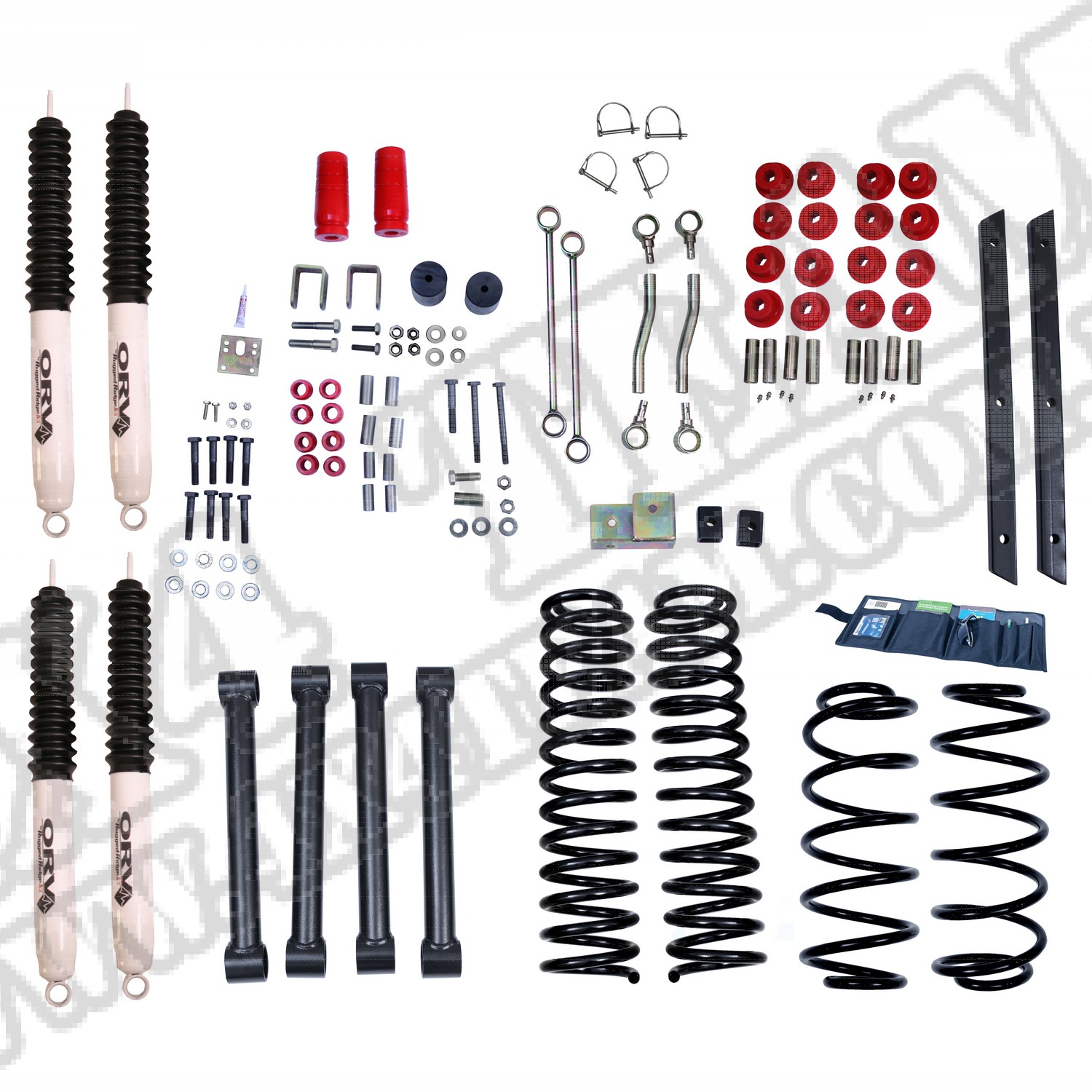 Suspension Lift Kit, 4 Inch, Shocks; 03-06 Jeep Wrangler TJ