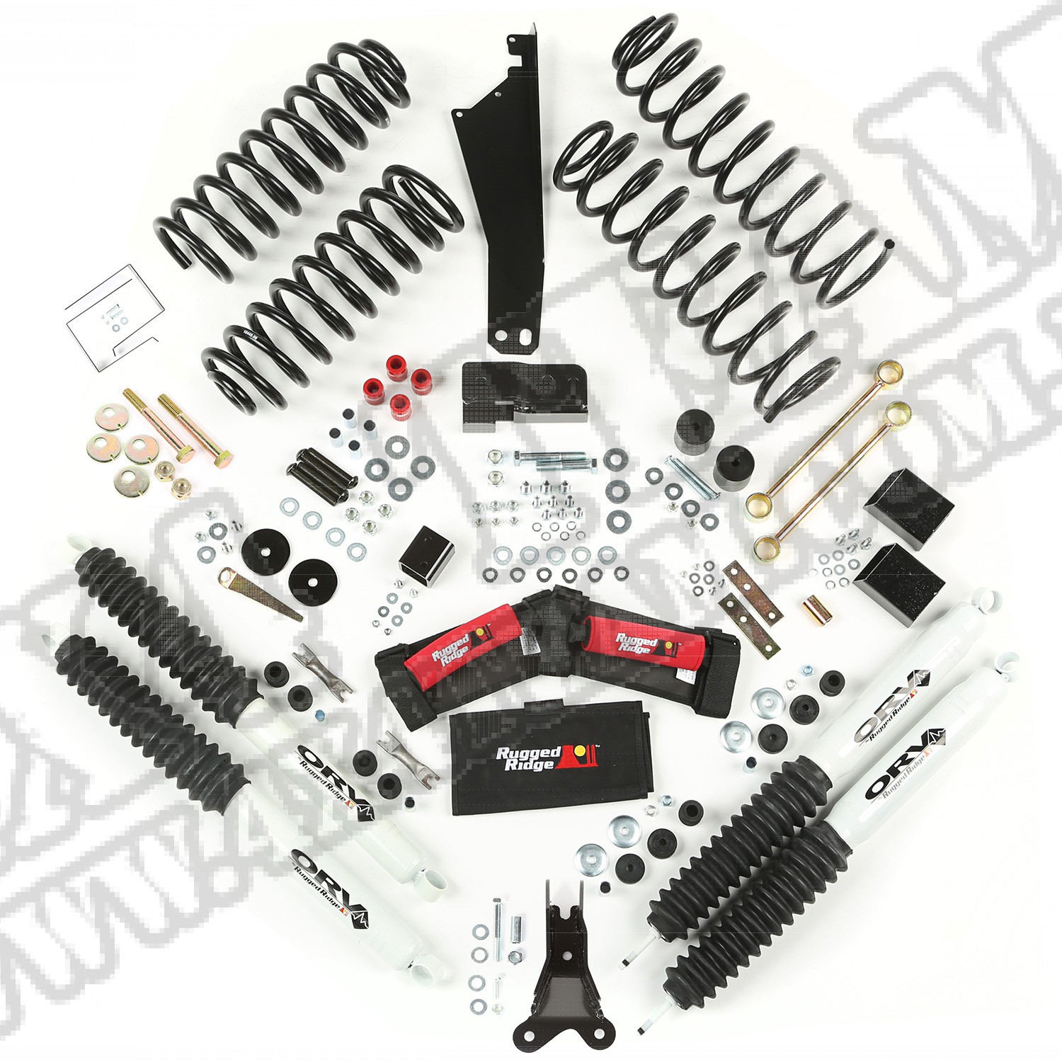 Suspension Lift Kit, 2.5 Inch, Shocks; 07-18 Jeep Wrangler JK
