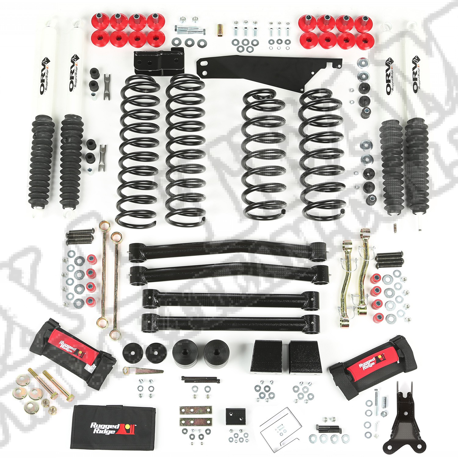 4 Inch Lift Kit with Shocks; 07-16 Jeep Wrangler JK