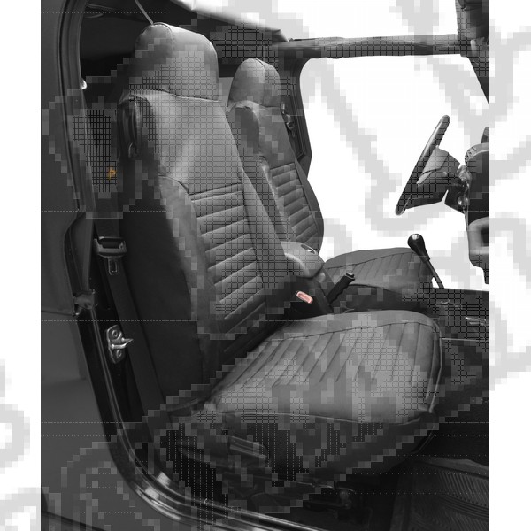 Seat Covers Front Charcoal 76-90 Jeep CJ And Wrangler