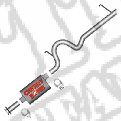 Vortex Exhaust Kit; 00-06 Jeep Wrangler TJ