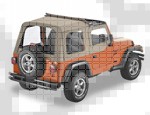 Flip Top plandeka ciemny Beż 97-02 Jeep TJ Wrangler
