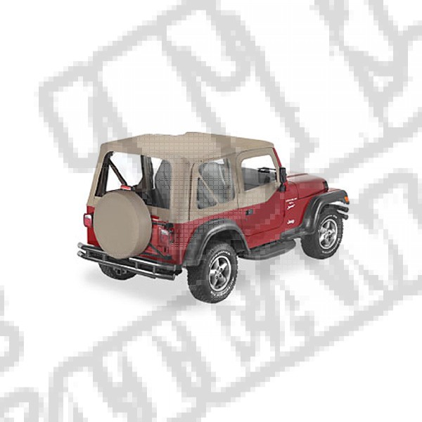 Plandeka Replace-A-Top z poszyciem drzwi ciemny Beż 97-02 Jeep TJ Wrangler
