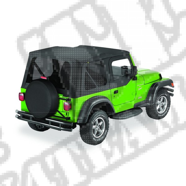 Plandeka Replace-A-Top z przyciemnianymi oknami/poszyciem drzwi Czarny Diamond 03-06 Jeep TJ