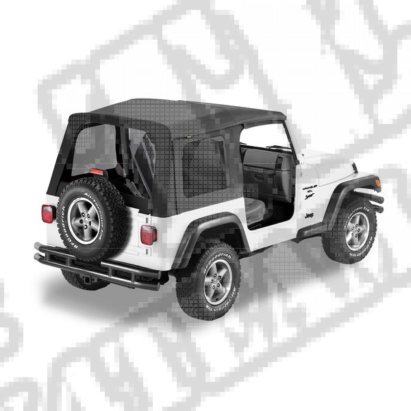 Plandeka Replace-A-Top przyciemniane okna Czarny Denim 97-02 Jeep TJ Wrangler