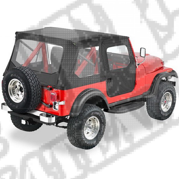 Plandeka ze stelażem Tigertop Szary 1976-1986 Jeep CJ