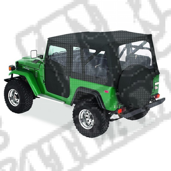 Plandeka ze stelażem Supertop Czarny Denim 64-84 Toyota Fj40 Land Cruiser
