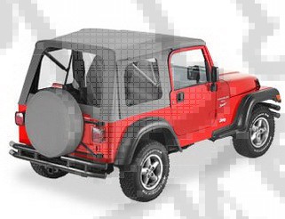 Plandeka ze stelażem Supertop Charcoal 97-99 Jeep TJ Wrangler