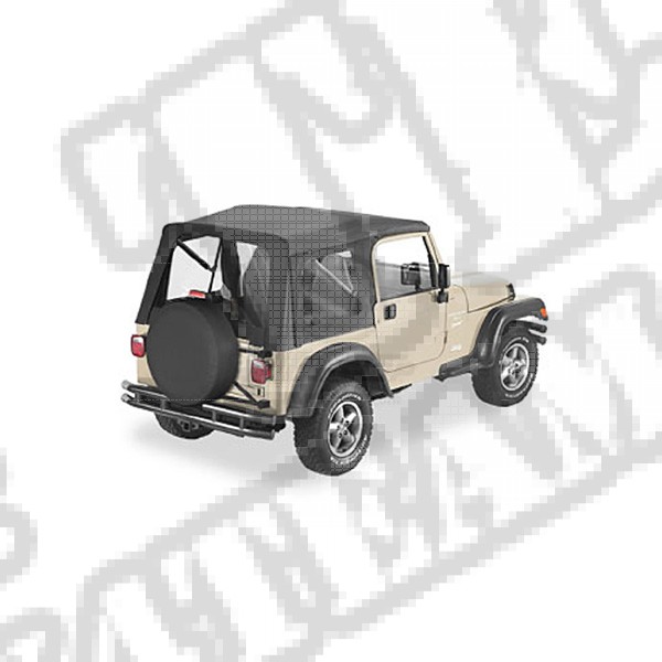 Plandeka ze stelażem Supertop Czarny Denim 97-02 Jeep TJ Wrangler