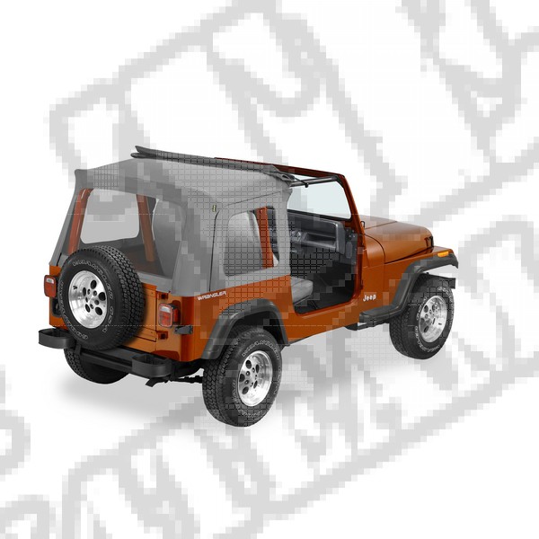 Plandeka ze stelażem Sunrider Szary 76-86 Jeep CJ7 i 87-95 YJ Wrangler