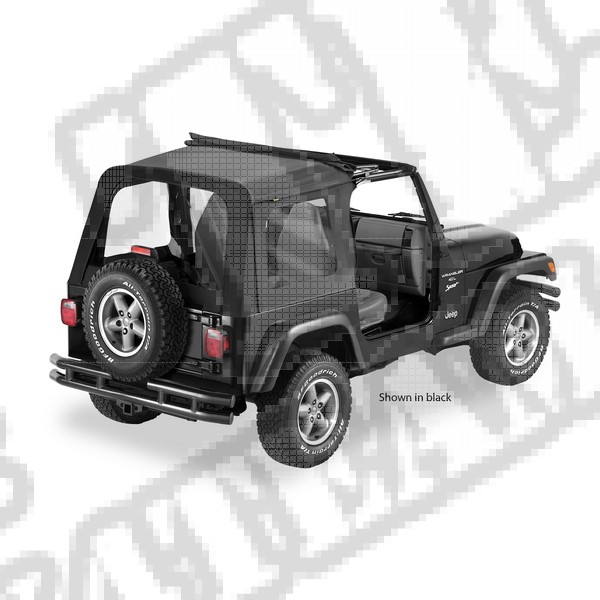 Plandeka ze stelażem Sunrider ciemny Beż 97-02 TJ Wrangler