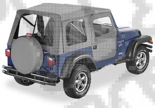 Plandeka ze stelażem Supertop z drzwiami Charcoal 97-06 Jeep TJ Wrangler