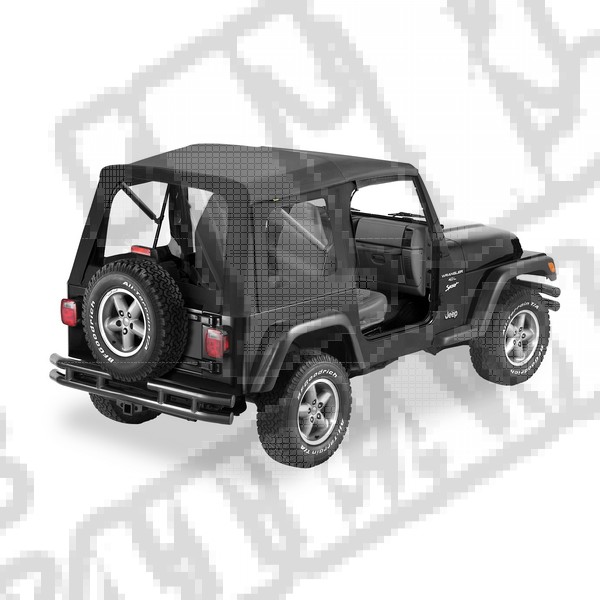 Plandeka ze stelażem Supertop Czarny Denim 97-06 Jeep TJ Wrangler