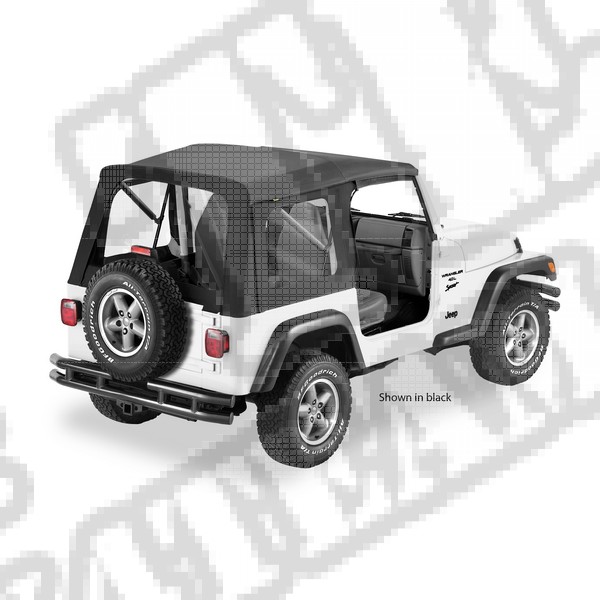 Plandeka ze stelażem Supertop Czarny Diamond 97-06 Jeep TJ Wrangler