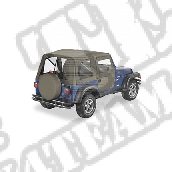 Plandeka ze stelażem Supertop z drzwiami Khaki Diamond 97-06 Jeep Wrangler