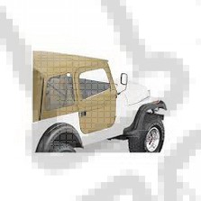 Miękkie kowbojki z nadstawkami Almond 80-95 Jeep CJ i Wrangler