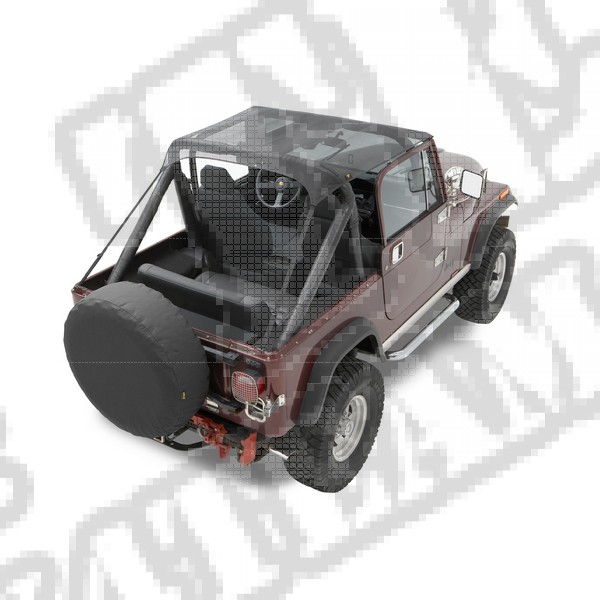 Daszek Bikini Top Czarny Siatkowy 76-91 Jeep CJ7 CJ8 i YJ Wrangler