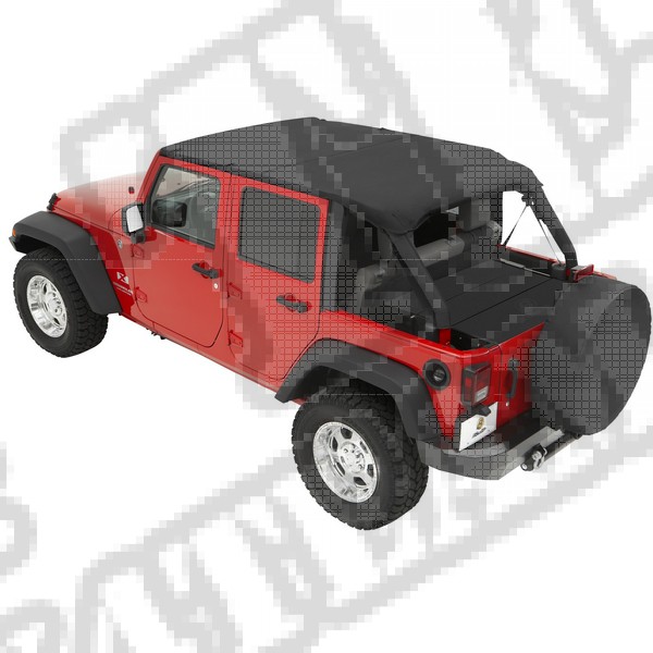 Daszek Safari Header Bikini Czarny Diamond 07-09 Jeep Wrangler Unlimited