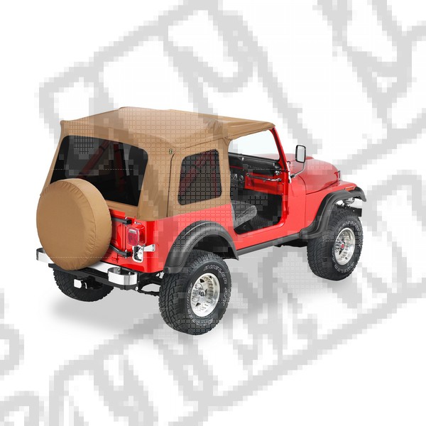 Plandeka ze stelażem Supertop przyciemniane okna Spice 76-86 Jeep CJ7 i 87-95 YJ Wrangler