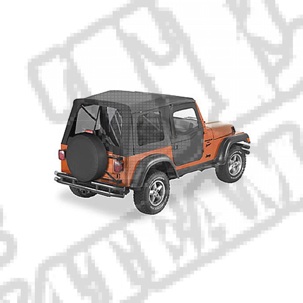 Plandeka ze stelażem Supertop przyciemniane okna/Doors Czarny Denim 97-02 Jeep TJ Wrangler