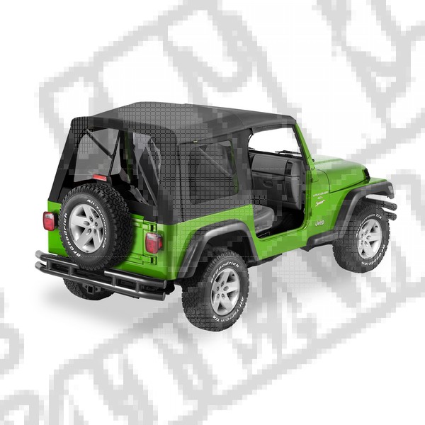 Plandeka ze stelażem Supertop przyciemniane okna Czarny Diamond 97-06 Jeep TJ Wrangler