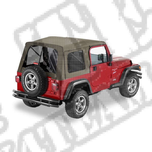 Plandeka ze stelażem Supertop przyciemniane okna Khaki Diamond 97-06 Jeep TJ Wrangler