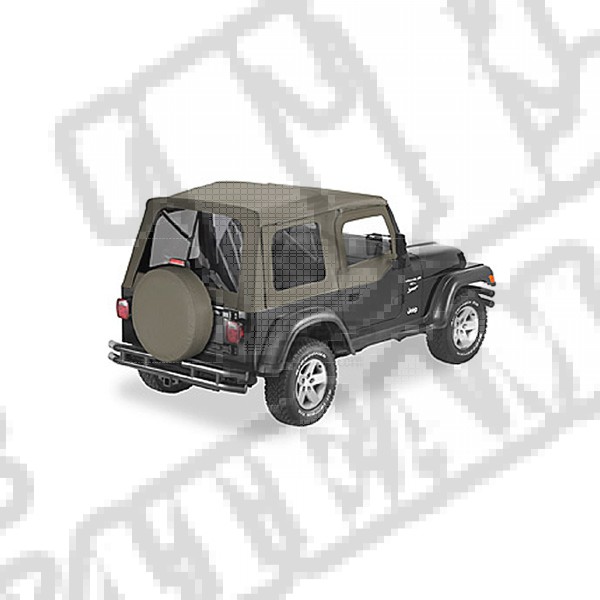 Plandeka ze stelażem Supertop z przyciemnianymi oknami/poszyciem drzwi Khaki Diamon D 97-06 Jeep TJ Wrangler