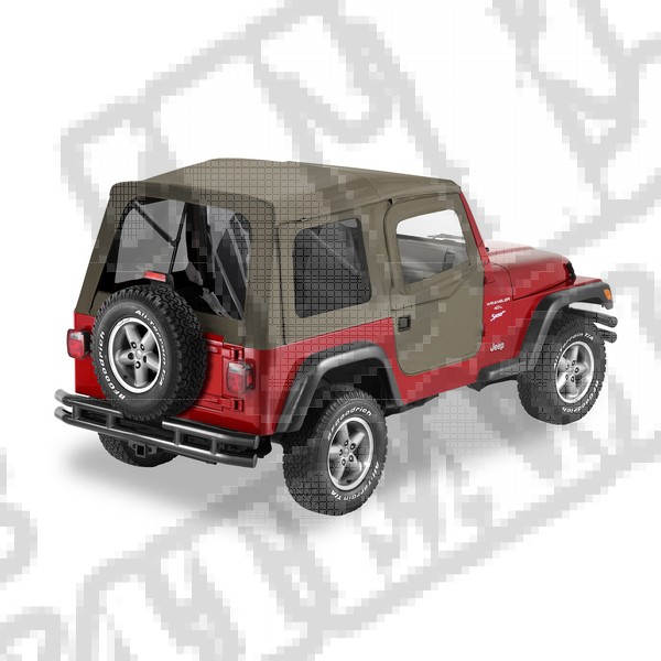 Plandeka ze stelażem Supertop przyciemniane okna/Doors Khaki Diamond 97-06 Jeep TJ Wrangler