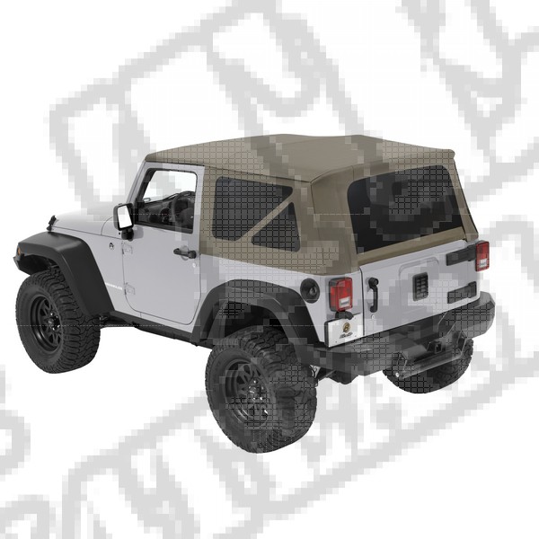 Plandeka ze stelażem Supertop Khaki Diamond 07-12 Jeep 2 drzwiowy JK Wrangler