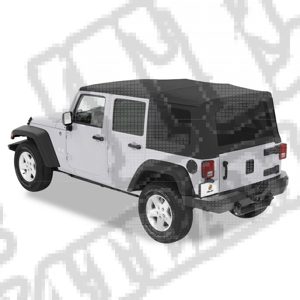 Plandeka ze stelażem Supertop Czarny Diamond 07-12 Jeep 4 drzwiowy JK Wrangler Unlimited