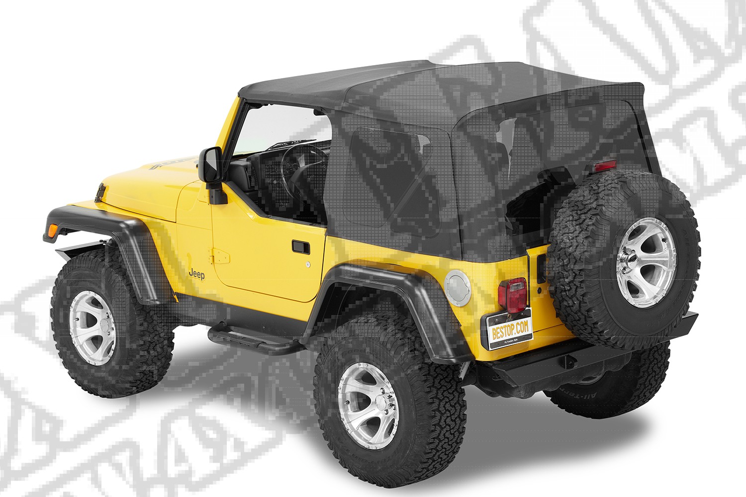 Plandeka ze stelażem Supertop NX Czarny Diamond 04-06 Jeep LJ Wrangler Unlimited